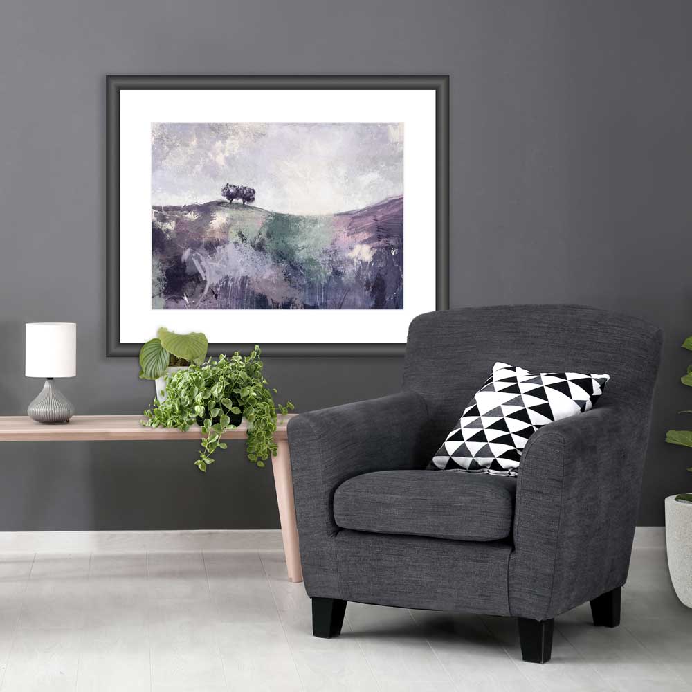 Original semi-abstract landscape painting - Gather Round III by Jayne Leighton Herd. A beautiful, serene artwork perfect for living and work spaces.