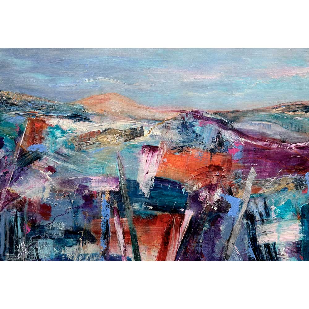 Original semi-abstract landscape painting - Into The Wilderness by Jayne Leighton Herd